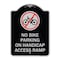 Signmission No Bike Parking on Handicap Access Ramp Heavy-Gauge Aluminum Sign, 24" x 18", BS-1824-23855 A-DES-BS-1824-23855 - alternate 1
